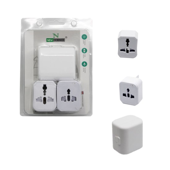 ADAPTADOR DE VIAGEM NEW SCIENCE (REF: 7427) 125V 6A/250V 13A BRANCO